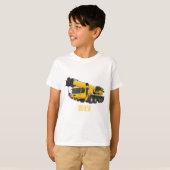 Crane truck cartoon illustratie t-shirt (Voorkant volledig)