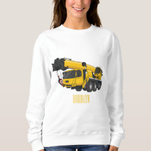 Crane truck cartoon illustratie trui