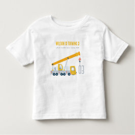 Crane Truck Construction Vehicle Kids Birthday Kinder Shirts