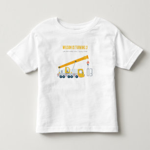 Crane Truck Construction Vehicle Kids Birthday Kinder Shirts