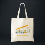 Crane Truck Construction Vehicle Kids Birthday Tote Bag<br><div class="desc">Een vun kraanwagen voor de bouw van een motorwagen doodt het Collectie van Birthday.. Het is een verbluffend klein lichtje van gele grijze kraanwagen met het geboortejaar, ideaal voor je kleine verjaardagsfeestjes. Het is zeer gemakkelijk om, met uw persoonlijke details aan te passen. Als u een ander bijpassend product of...</div>