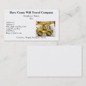 Crane Truck Construction Visitekaartjes (Voorkant / Achterkant)