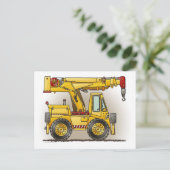 Crane Truck Post Card Briefkaart (Staand voorkant)