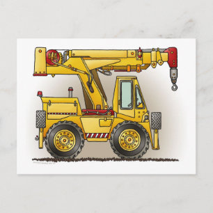Crane Truck Post Card Briefkaart