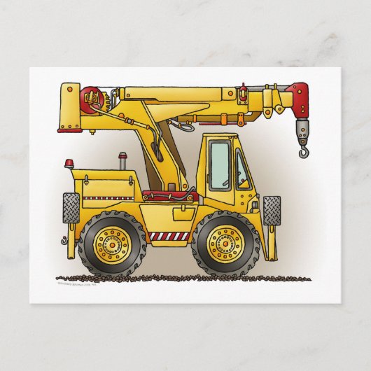 Crane Truck Post Card Briefkaart (Voorkant)