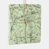 Crane TX Topo Map Keramisch Ornament (Rechts)