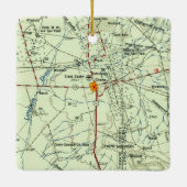 Crane TX Topo Map Keramisch Ornament (Achterkant)