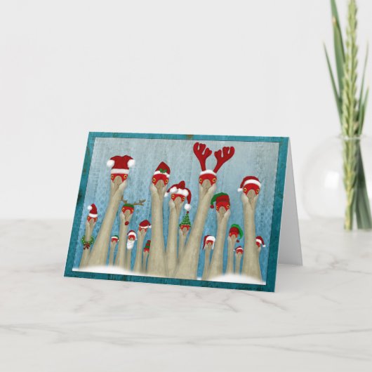 CraneDeer 2.0 'Blauw' Feestdagen Kaart (Voorkant)