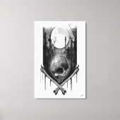 Craneo-nachtlandschap Canvas Afdruk (Voorkant)