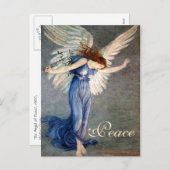 Crane's Angel of Peace Kerstmis Feestdagenkaart (Voorkant / Achterkant)