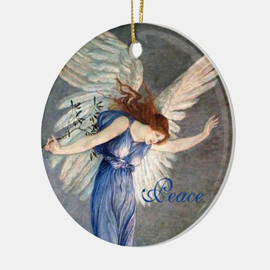 Crane's Angel of Peace Kerstmis Keramisch Ornament (Links)