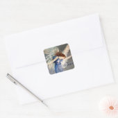 Crane's Angel of Peace Kerstmis Vierkante Sticker (Envelop)