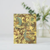 Crane's Art Nouveau Peacock Garden Briefkaart (Staand voorkant)