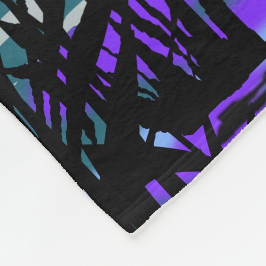 Cranes Bird Couple Blue Fleece Blanket Love (Hoek)