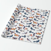 Cranes en Magpie Joseon Dynasty Bird Watchen Cadeaupapier (Uitgerold)