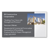 Cranes Gebouwen Aannemer Bouw Magnetisch Visitekaartje (Voorkant)