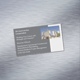 Cranes Gebouwen Aannemer Bouw Magnetisch Visitekaartje