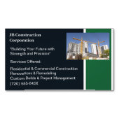 Cranes Gebouwen Aannemer Bouw Magnetisch Visitekaartje (Voorkant)