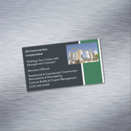 Cranes Gebouwen Aannemer Bouw Magnetisch Visitekaartje