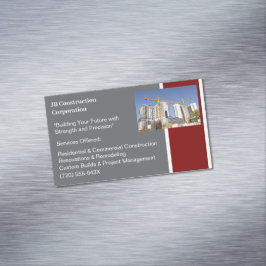 Cranes Gebouwen Aannemer Bouw Magnetisch Visitekaartje