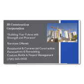 Cranes Gebouwen Aannemer Bouw Magnetisch Visitekaartje (Voorkant)