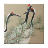 Cranes Kamisaka Sekka japan schilderkunst canvas c Tegeltje (Voorkant)