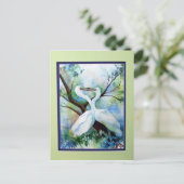 Cranes Kissing Briefkaart (Staand voorkant)