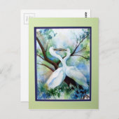 Cranes Kissing Briefkaart (Voorkant / Achterkant)