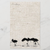 Cranes Linen Stationery Briefpapier (Voorkant)