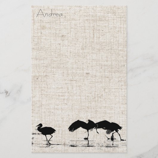Cranes Linen Stationery Briefpapier (Voorkant)