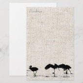 Cranes Linen Stationery Briefpapier (Voorkant / Achterkant)