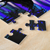 Cranes Love Dance - Romantic - Lake Sunset - Legpuzzel (Zijkant)
