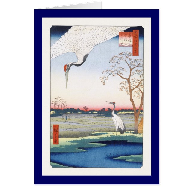 Cranes Minowa Kanasugi Mikawashima Hiroshige Fine (Voorkant)