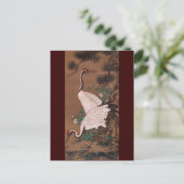 Cranes, Watanabe Shuseki Briefkaart (Staand voorkant)