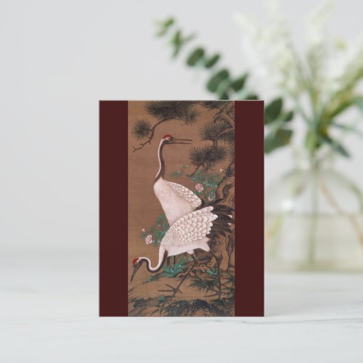 Cranes, Watanabe Shuseki Briefkaart (Staand voorkant)