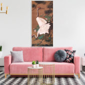 Cranes, Watanabe Shuseki Canvas Afdruk (Insitu (Woonkamer))