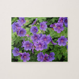 Cranesbill Geranium Floral Jigzaag Puzzle Legpuzzel