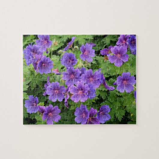 Cranesbill Geranium Floral Jigzaag Puzzle Legpuzzel (Horizontaal)