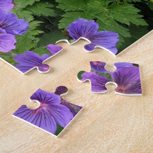 Cranesbill Geranium Floral Jigzaag Puzzle Legpuzzel (Zijkant)
