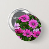 Cranesbill Geranium (roze bloemen) Button (Voorkant /achterkant)