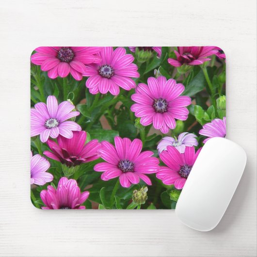 Cranesbill Geranium (roze bloemen) Mousepad Muismat (Met muis)