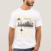 "Craneville" — Nashville, TN skyline T-shirt (Voorkant)