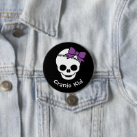 Cranio Kind Girl Skull met Paarse Bowtie