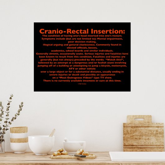 Cranio-rectale Poster (Keuken)