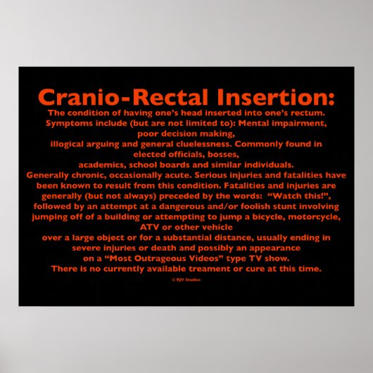 Cranio-rectale Poster (Voorkant)