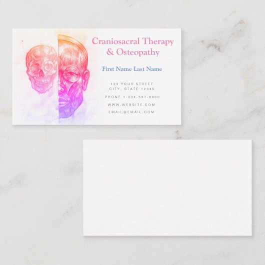Craniosacrale therapie & Osteopathie Visitekaartje (Voorkant / Achterkant)