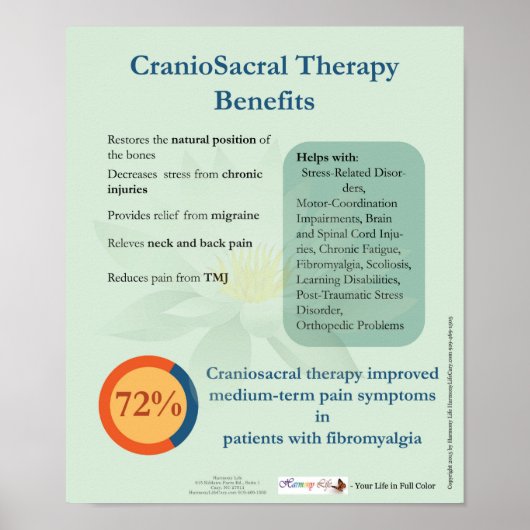 Craniosacrale therapievoordelen poster (Voorkant)