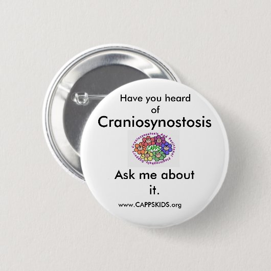 CRANIOSYNOSTOSIS AWARENESS BUTTON (Voorkant /achterkant)