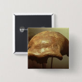 Cranium van een Neanderthaler Vierkante Button 5,1 Cm (Voorkant /achterkant)