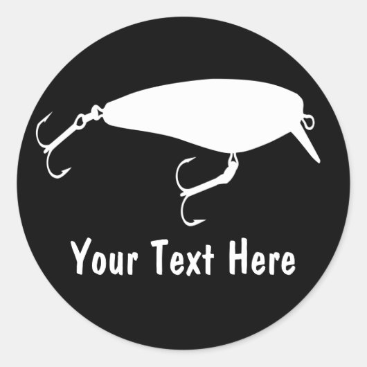 Crankbait Vist Lure aan Personaliseren Ronde Sticker (Voorkant)